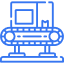Conveyor icon representing site erection and commissioning services